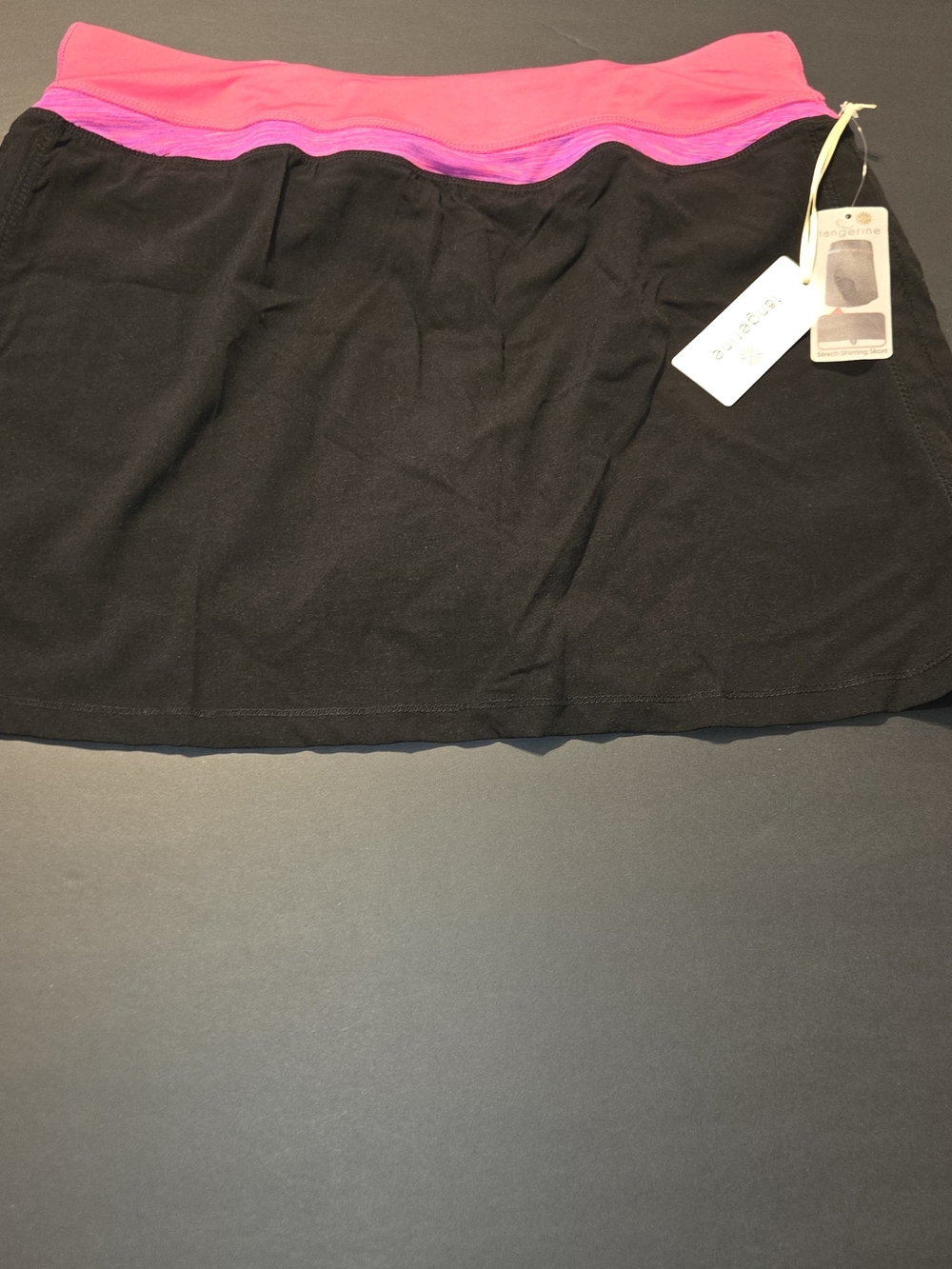 Black Skort with Pink Waistband Athlesuire